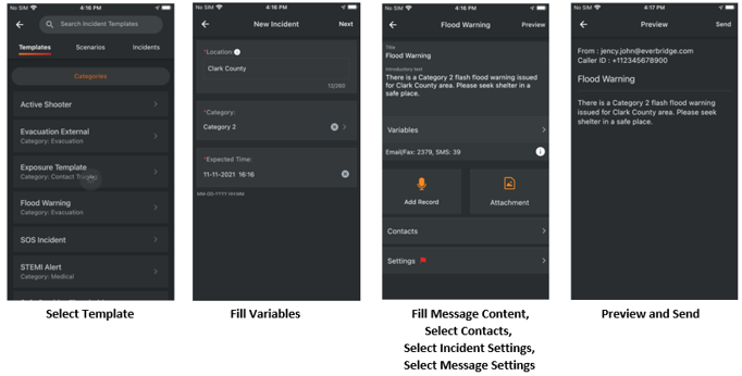 Simplified Workflow to Launch Incident Notifications