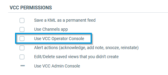 VCC Incident Operator Permission