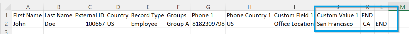 Comma in Value - Excel