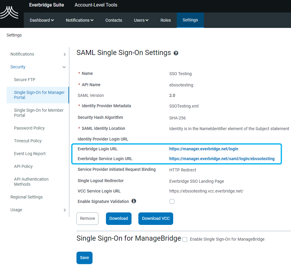 EBS How to Configure Single SignOn (SSO) For Use With Everbridge
