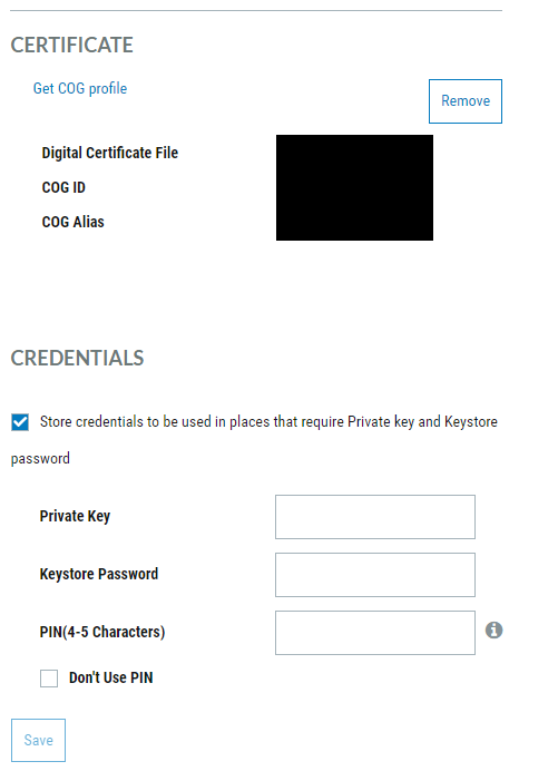 Storing IPAWS Credentials