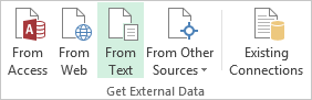 From Text Excel