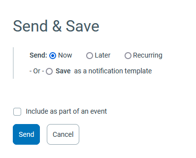 send and save