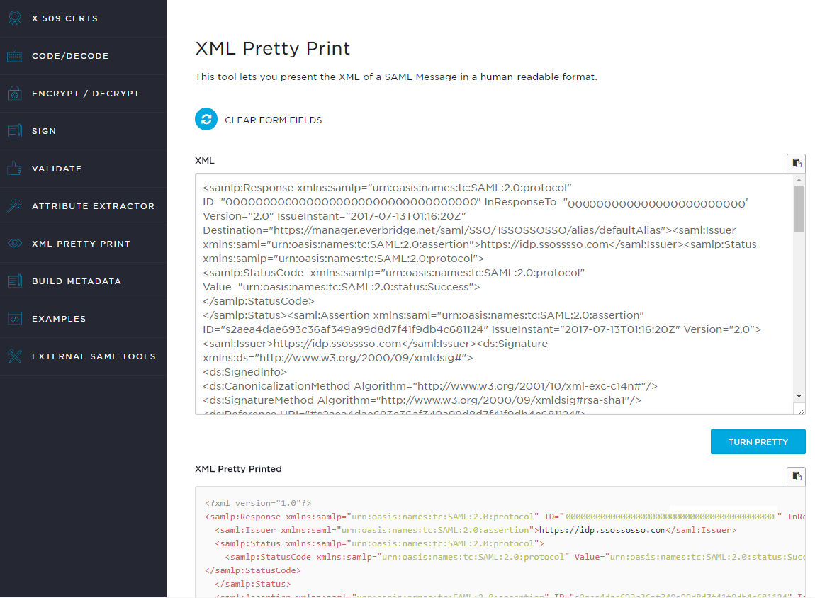 XML Pretty Printed