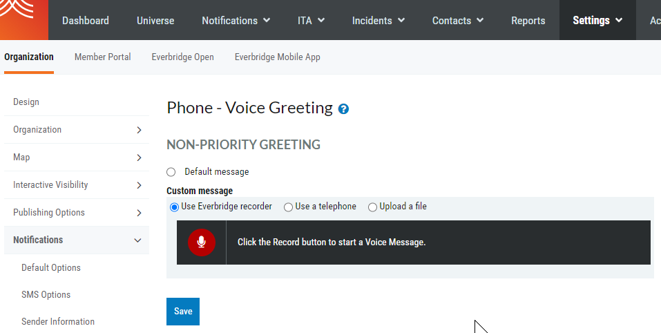 Voice Greeting By Everbridge Recorder