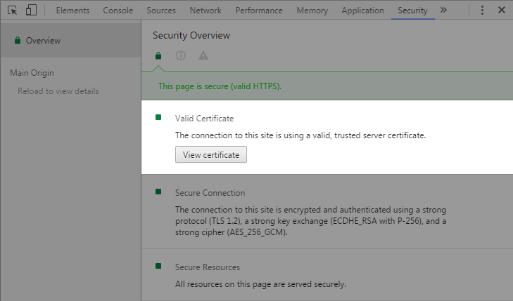 Chrome View Certificate