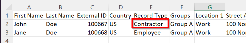 Record Type Not Defined Excel Example